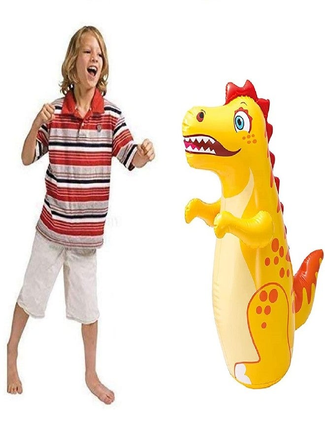 NELSTRAB:- Dianosuar Hit Me Inflatable Toy for Water Filled Base BOP for Toddlers PVC Punching Bag for Kids(Multi Color)(1 PIS) - Image 1